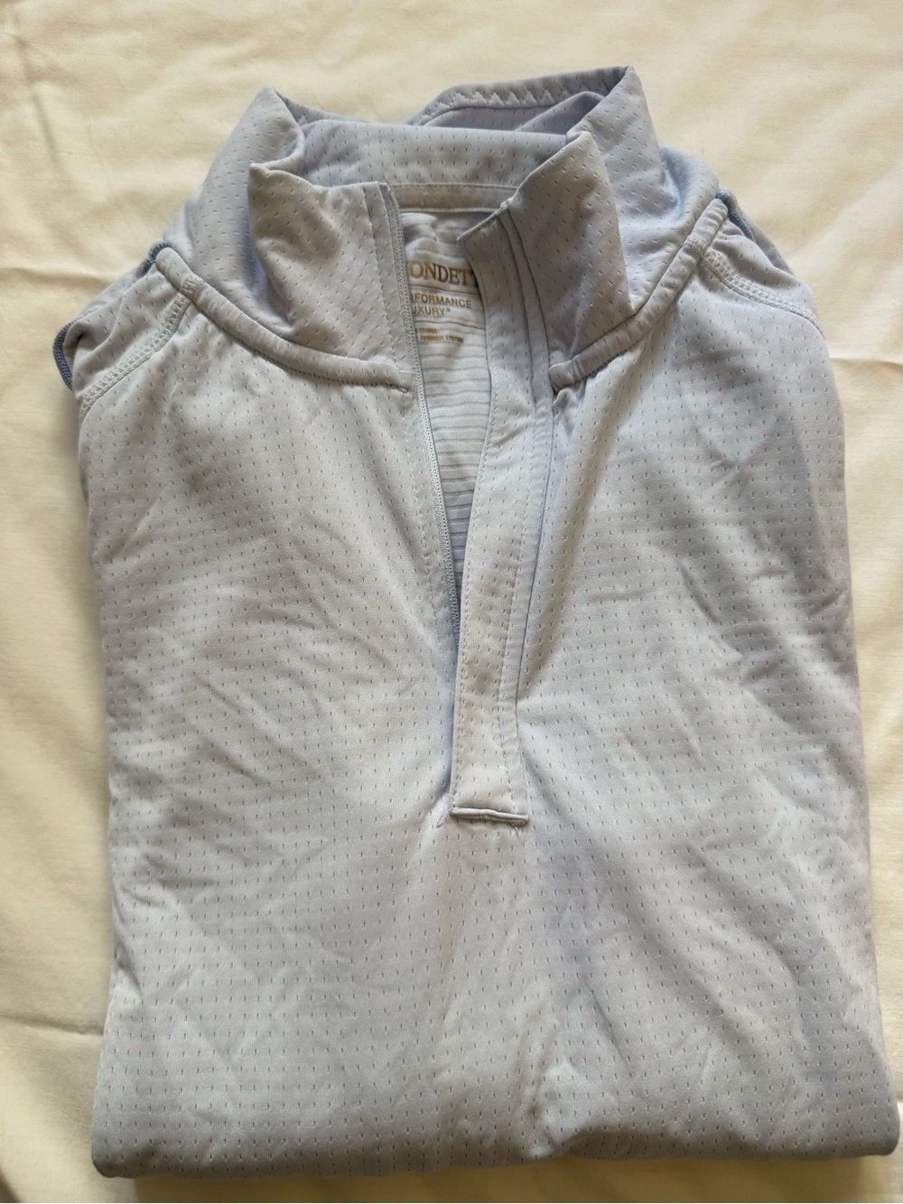 Mondetta Light Blue Performance Half-Zip Polo